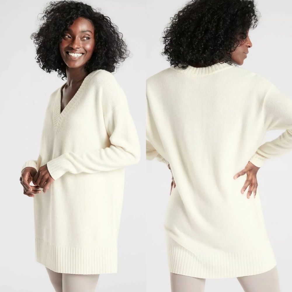 |Athleta| Wool/Cashmere V-Neck Sweater, M